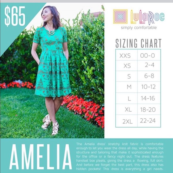 NEW! LuLaRoe Amelia Black Dress with Pockets 2XL - Picture 7 of 7